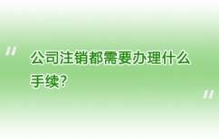 公司注销都需要办理什么手续？